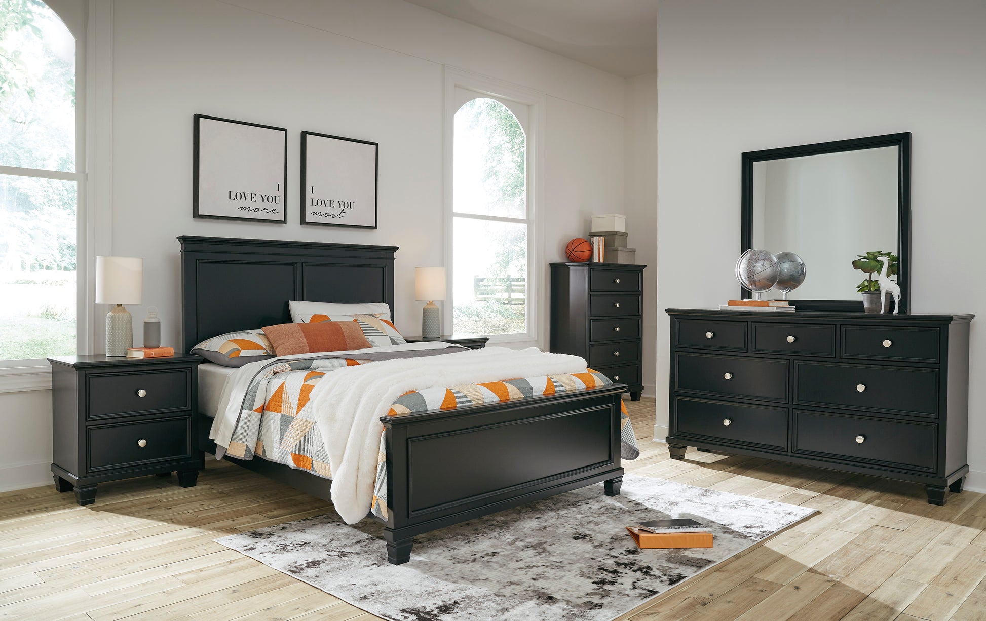 Lanolee 7 Drawer Dresser and Mirror