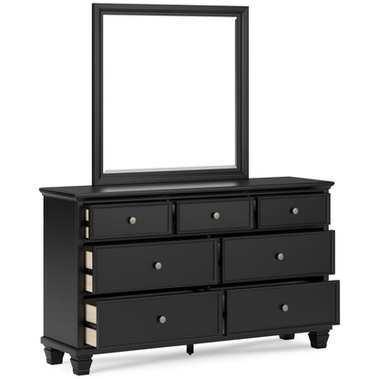 Lanolee 7 Drawer Dresser and Mirror