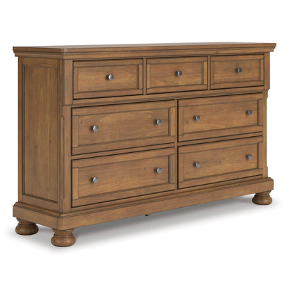 medium brown wood dresser Ashley Taffenbrook Medium Brown Dresser Luna Furniture