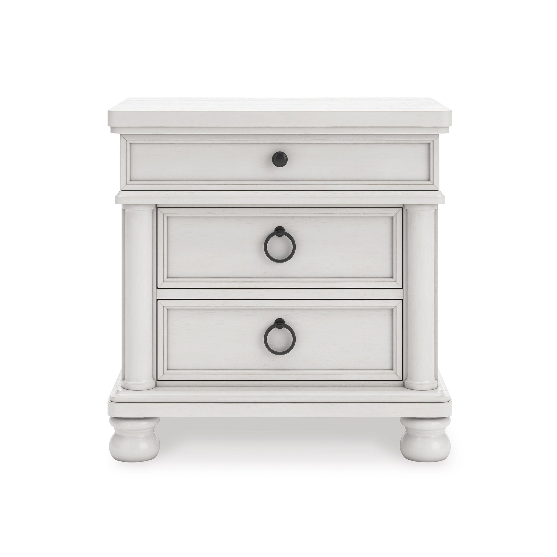 Chadworth Three Drawer Night Stand Antique White
