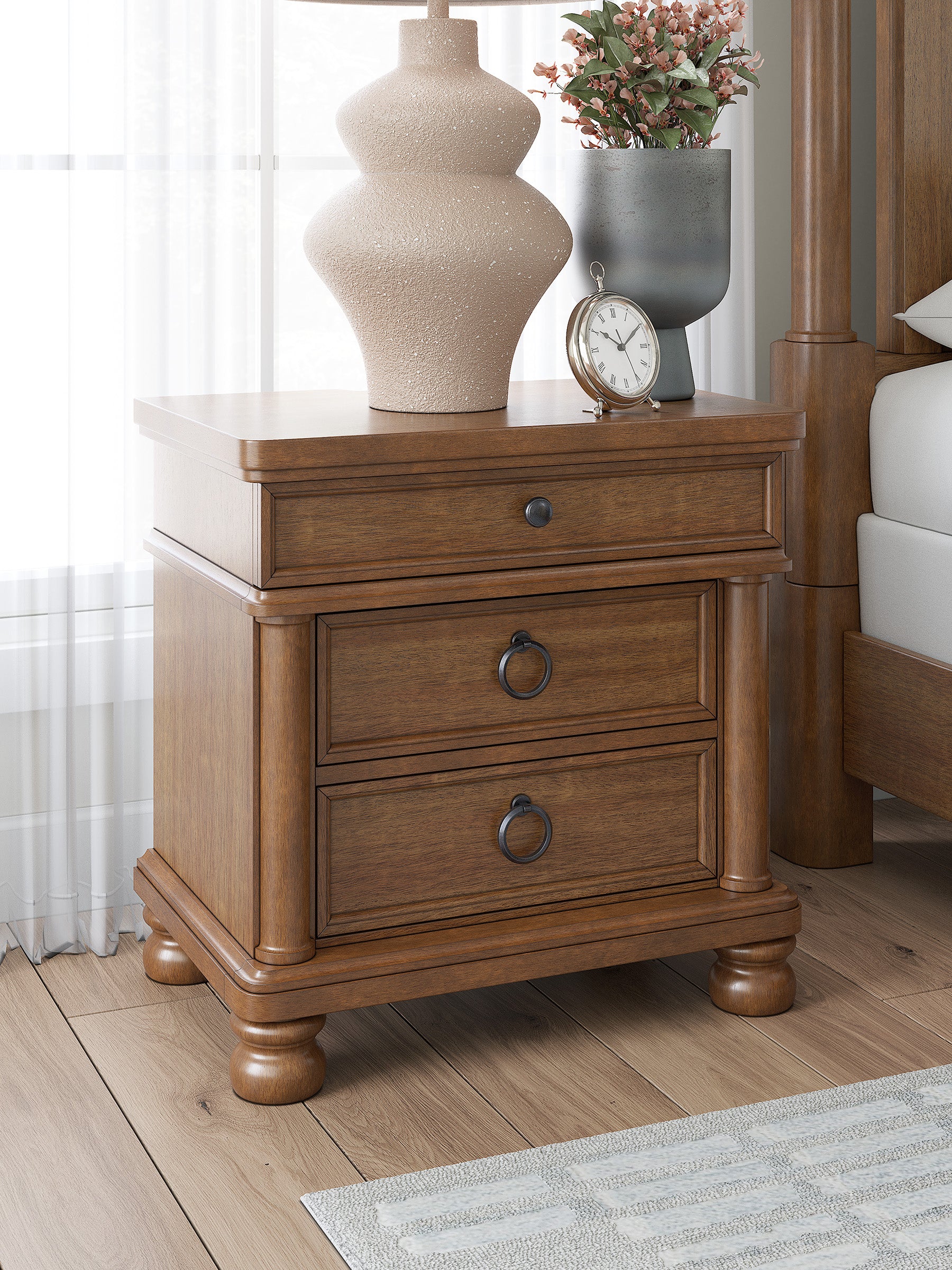 Chadworth Three Drawer Night Stand