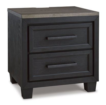 Foyland Two Drawer Night Stand