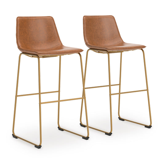 Crandox Upholstered Bar Height Barstool (Set of 2)