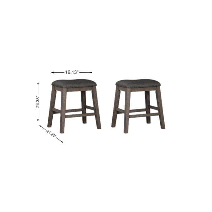 Caitbrook Counter Height Upholstered Bar Stool (Set of 2)