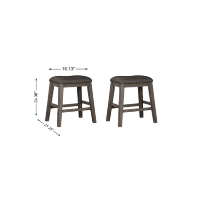 Caitbrook Counter Height Upholstered Bar Stool (Set of 2)