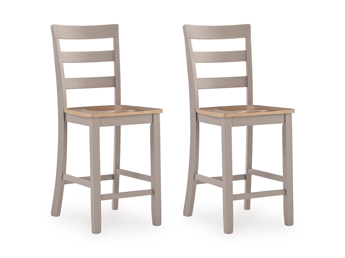 Gesthaven Counter Height Barstool (Set of 2) Gray