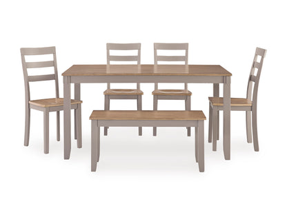Gesthaven 6-Piece Dining Set Gray