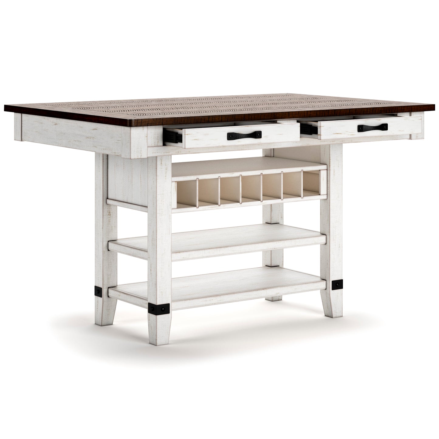 Valebeck Rectangle Counter Height Storage Dining Table