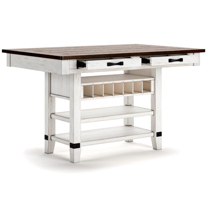 Valebeck Rectangle Counter Height Storage Dining Table
