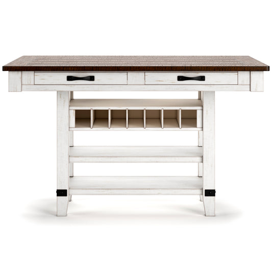 Valebeck Rectangle Counter Height Storage Dining Table