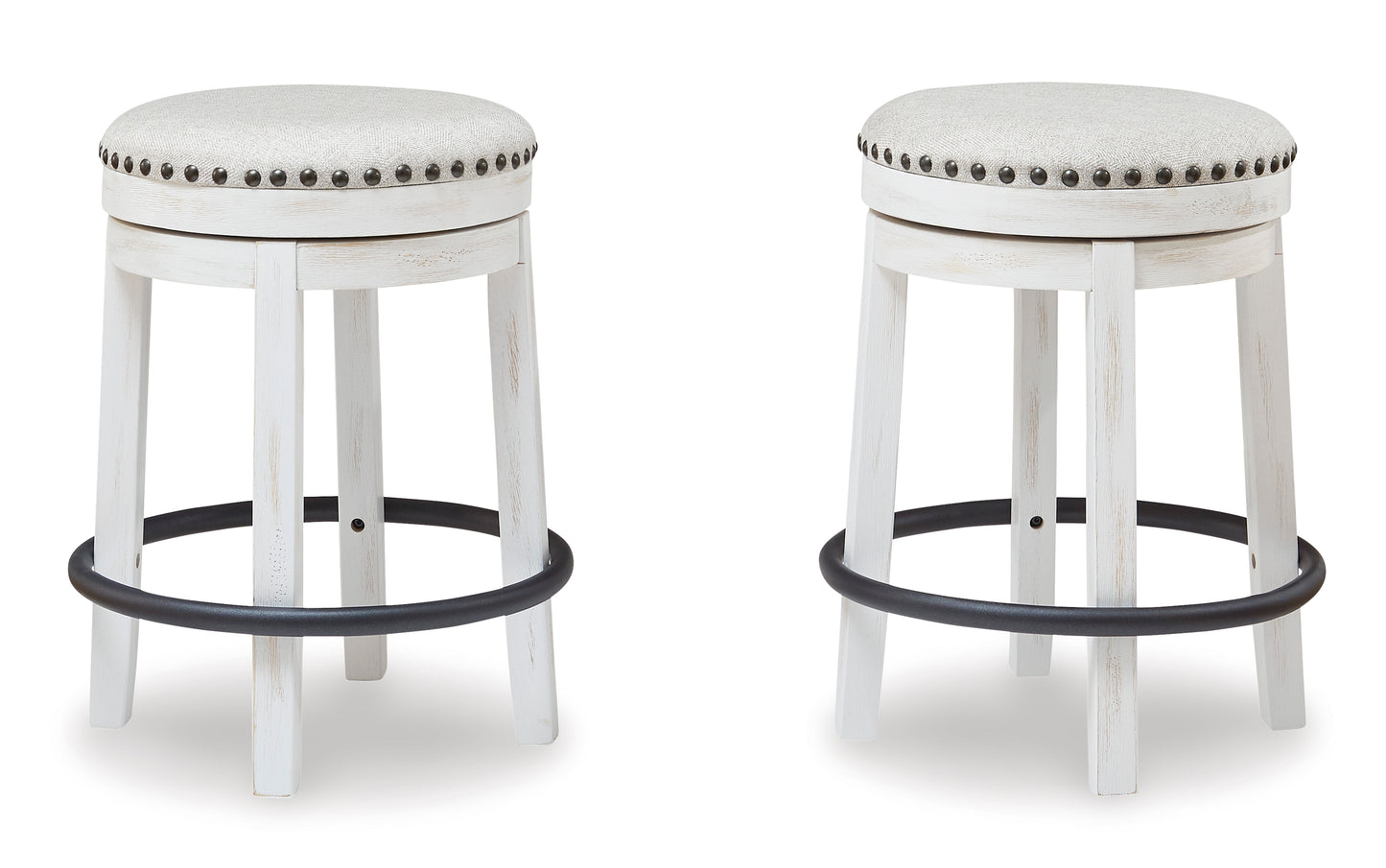 Valebeck Upholstered Counter Height Swivel Stool (Set of 2)