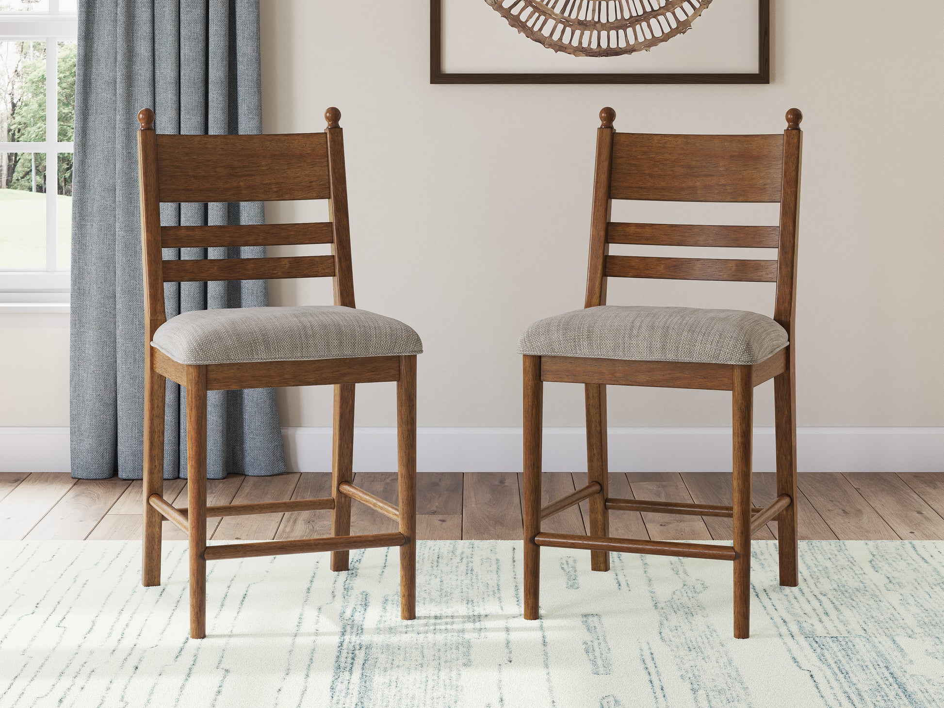 Chadworth Counter Height Upholstered Barstool (Set of 2)