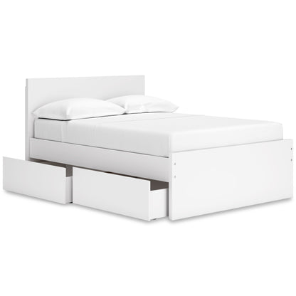Onita Full Panel Platform Bed with 2 Side Storage