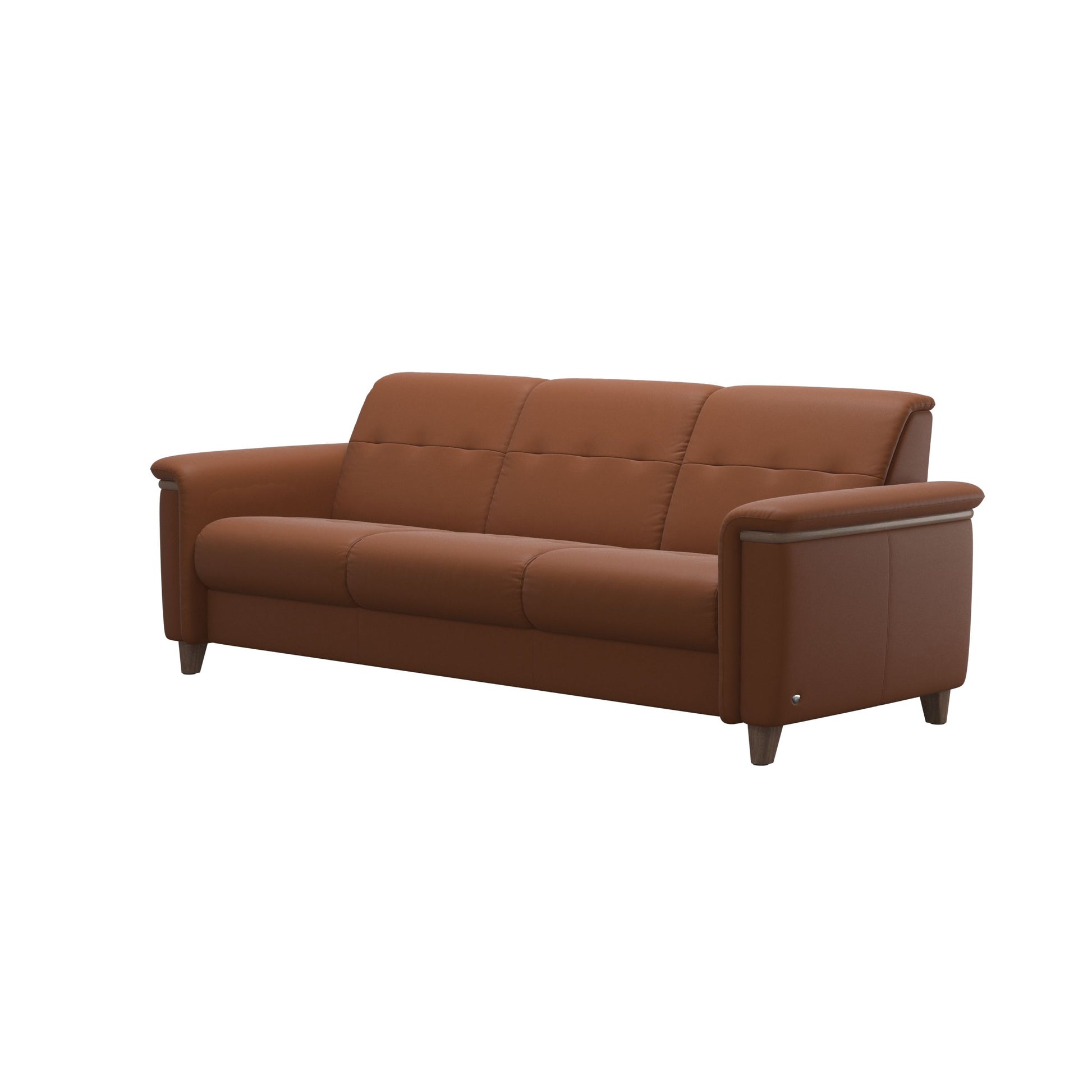 Flora Wood Leather Sofa