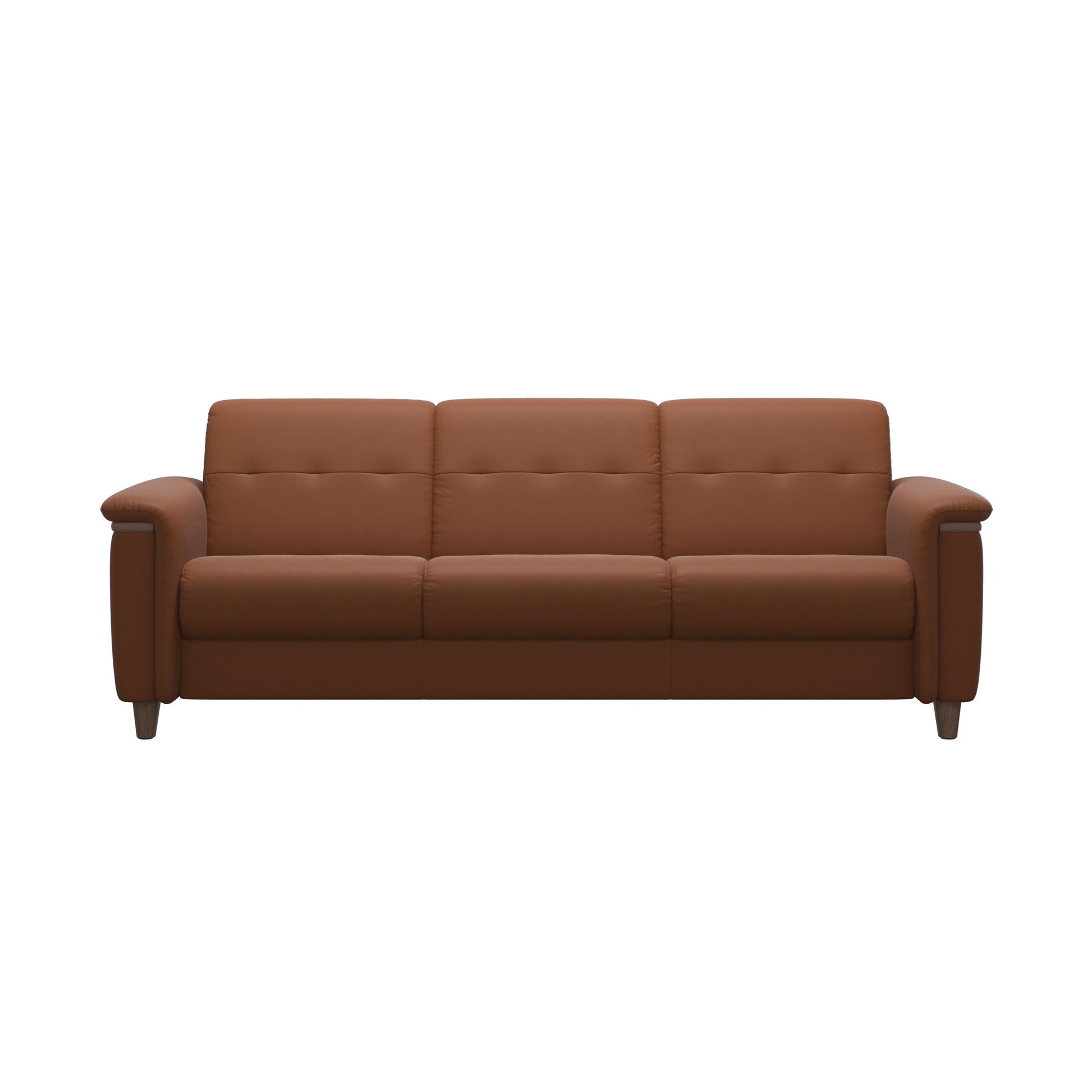 Flora Wood Leather Sofa