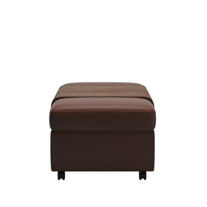 Flora Wood Double Ottoman with Table