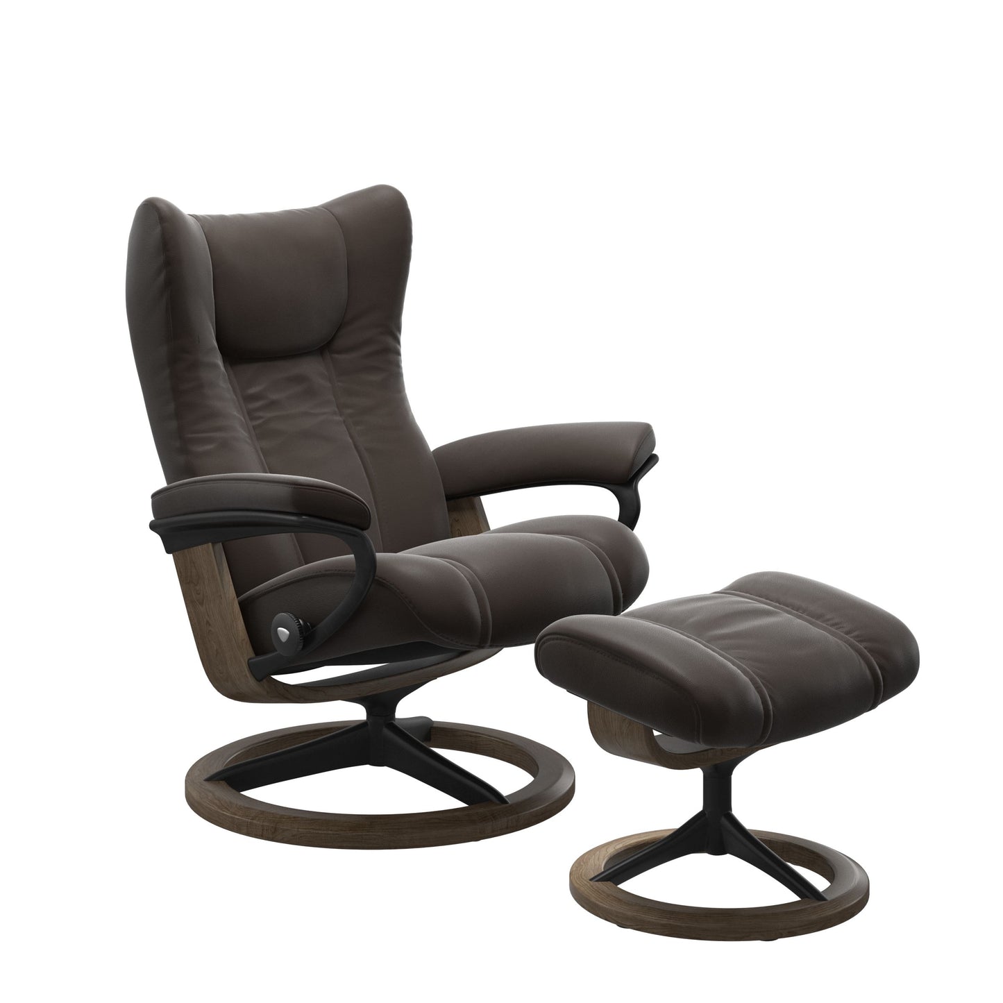 Wing Medium Signature Recliner and Ottoman