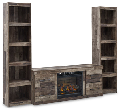 Ashley Derekson 3-Piece Entertainment Center with 60" TV Stand and Electric Fireplace Insert