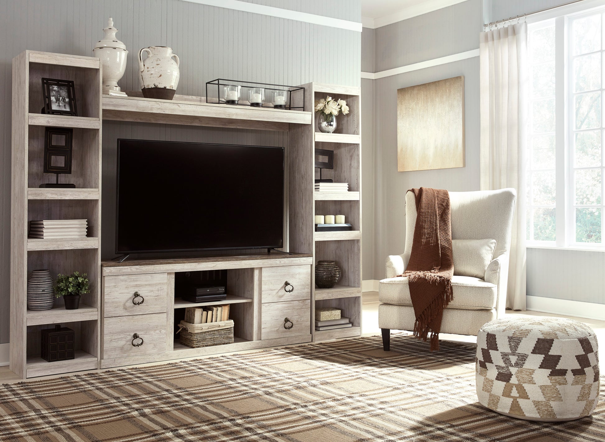 Ashley Willowton Entertainment Center with 60" TV Stand