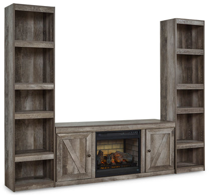 Ashley Wynnlow 3-Piece Entertainment Center with Electric Fireplace