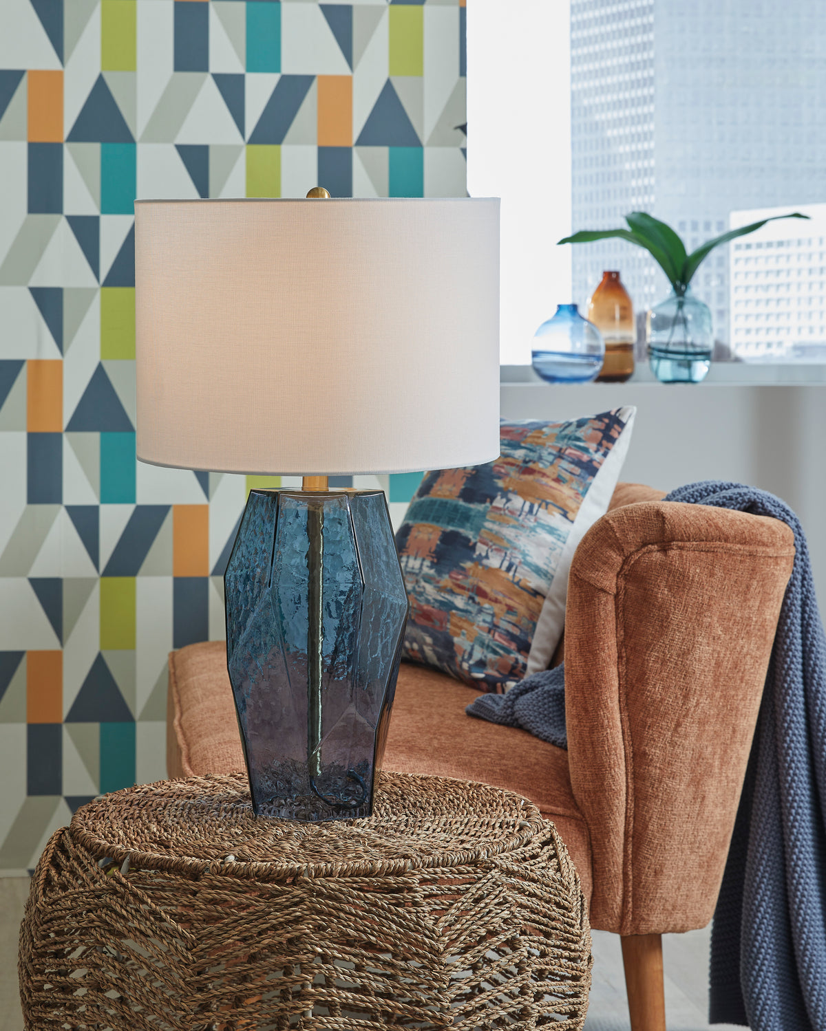 Ashley Tallow Glass Table Lamp