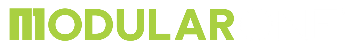 The word 'MODULARONE' appears in a bold, light green and white sans-serif font