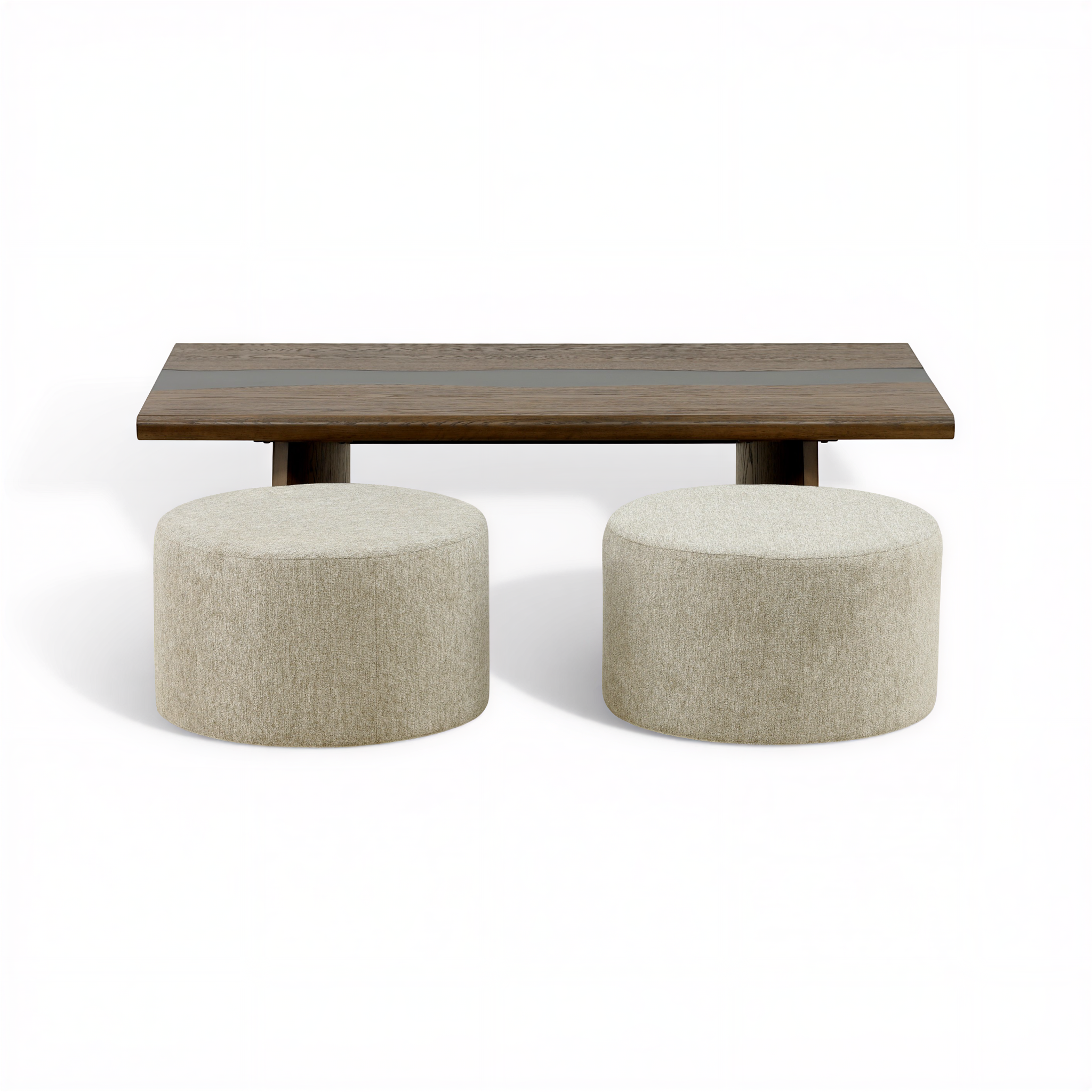 Flexsteel Delmar Coffee Table with 2 Ottomans – Levin Furniture