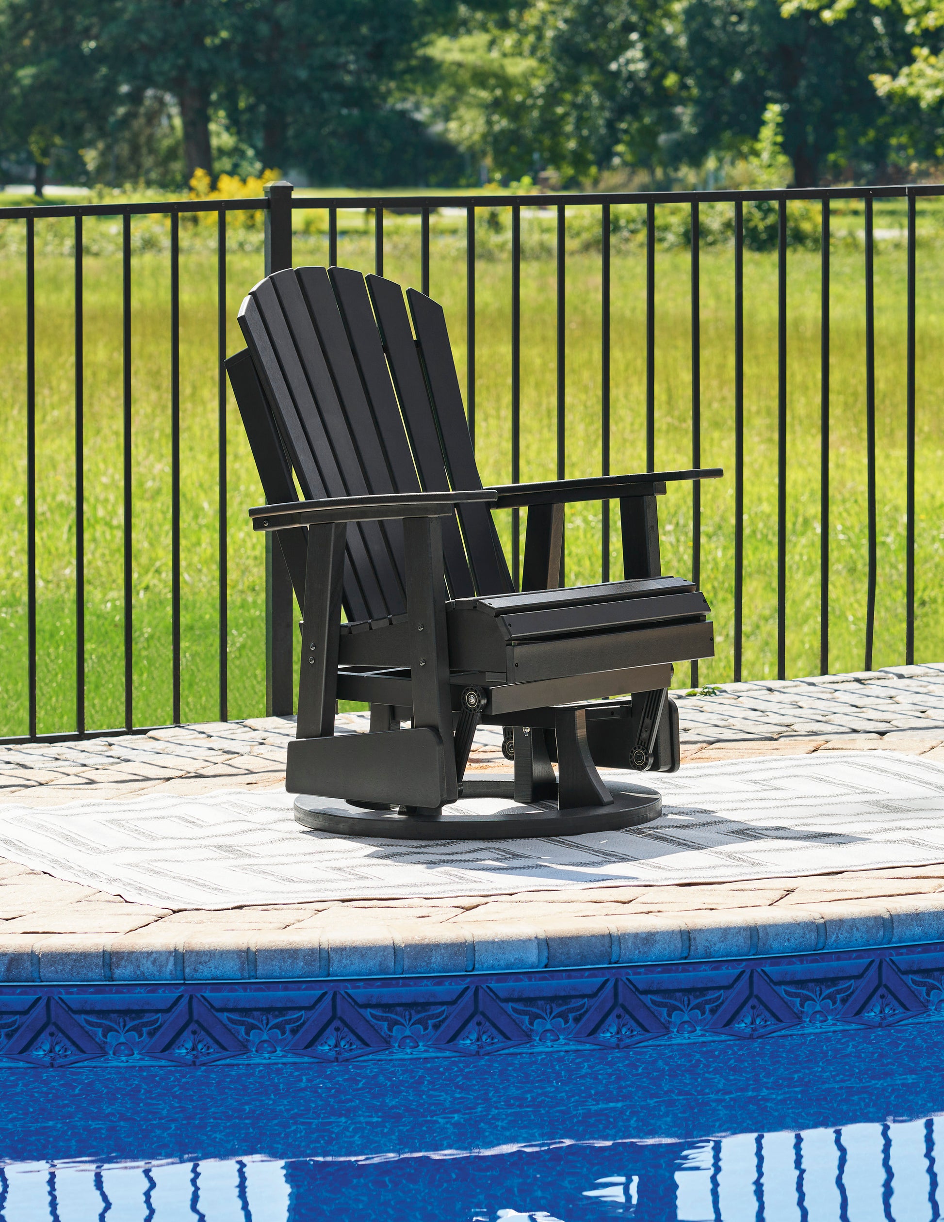 Ashley Hyland Wave Outdoor Patio Swivel Glider Chair