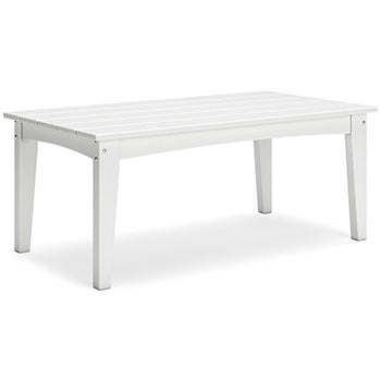 Hyland wave Outdoor Coffee Table White