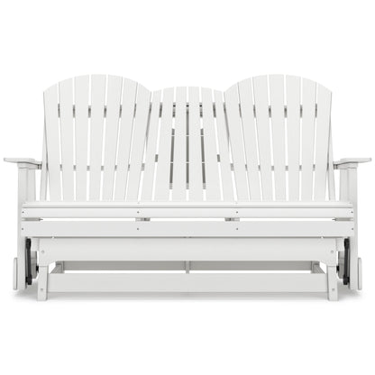 Hyland Wave Outdoor Glider Loveseat White