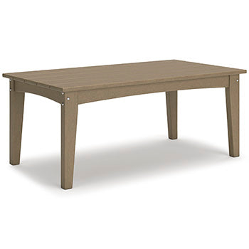 Hyland wave Outdoor Coffee Table Brown