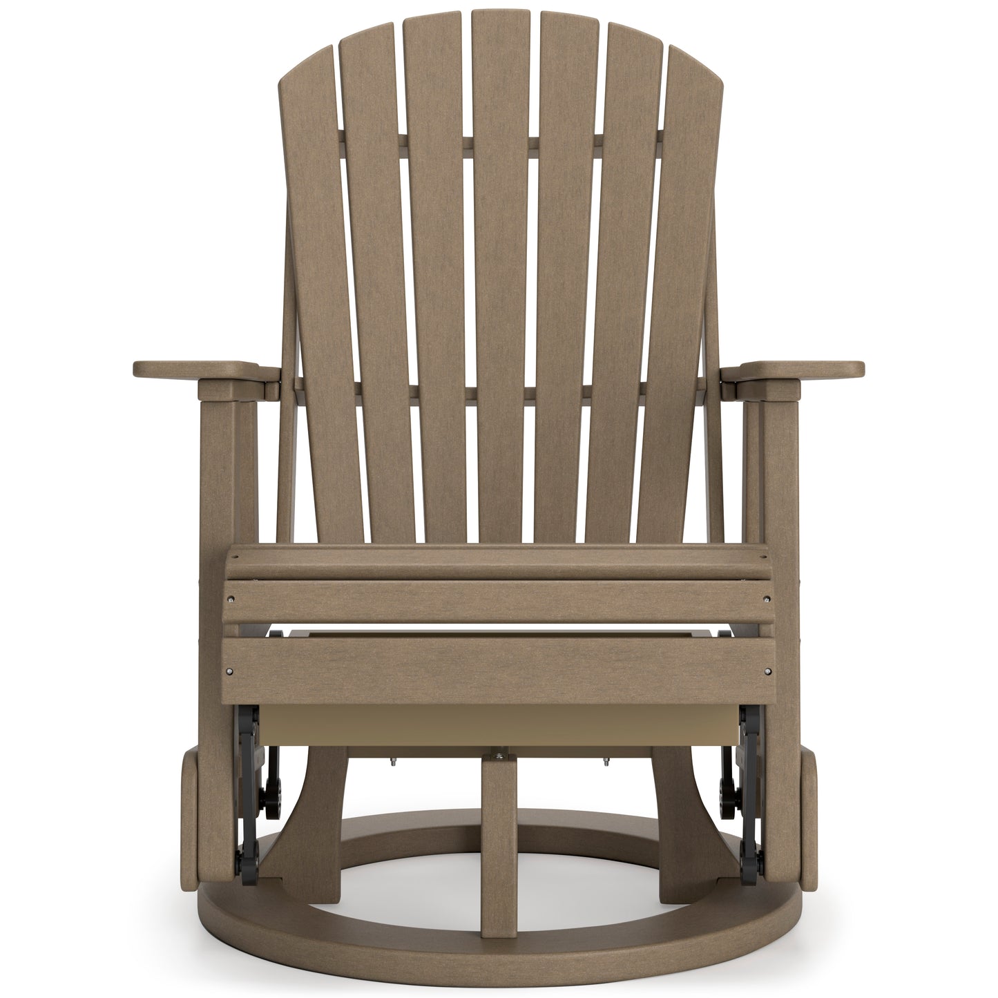 Ashley Hyland Wave Outdoor Patio Swivel Glider Chair Driftwood