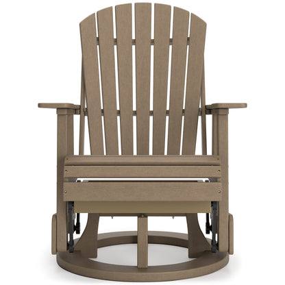 Ashley Hyland Wave Outdoor Patio Swivel Glider Chair Driftwood