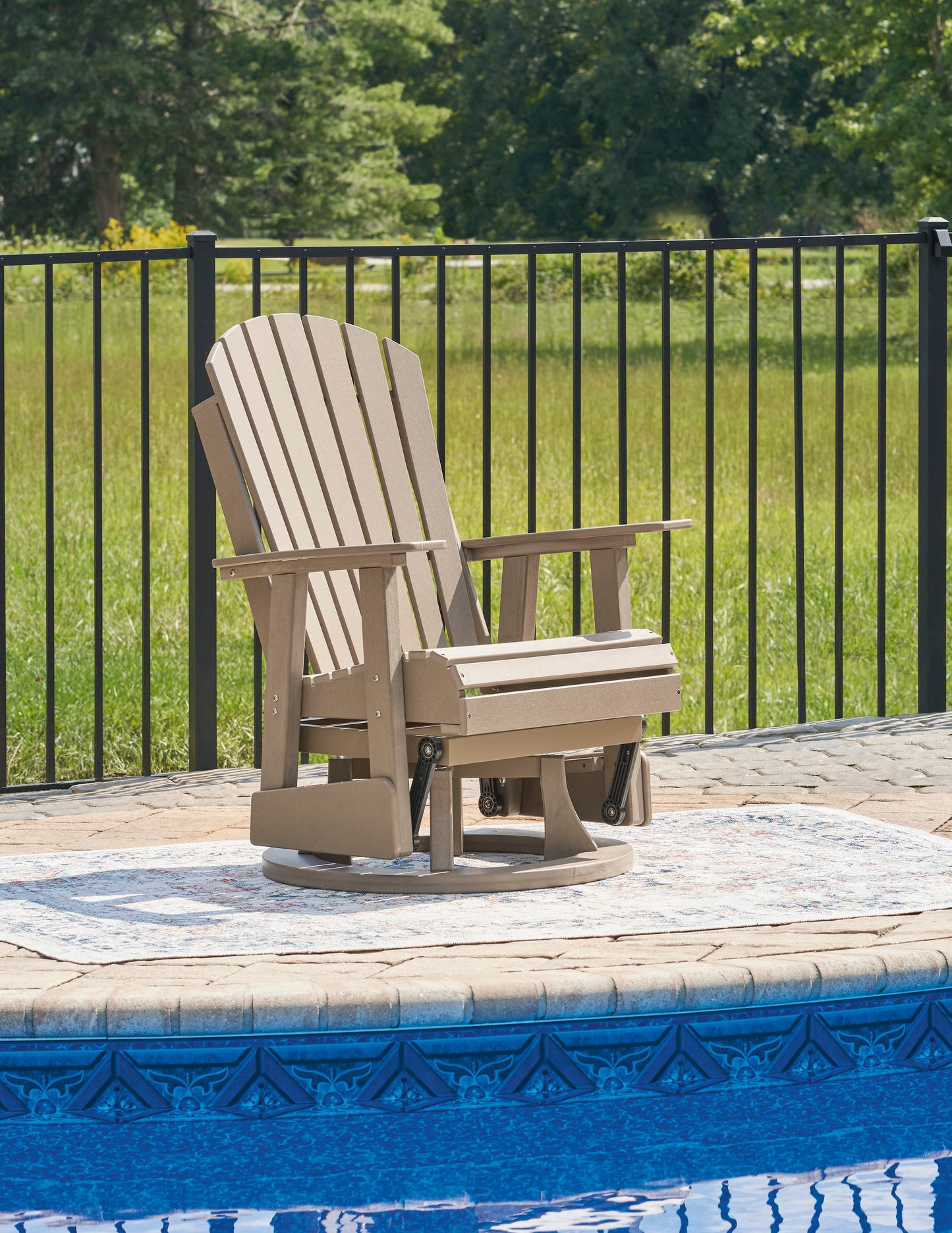 Ashley Hyland Wave Outdoor Patio Swivel Glider Chair