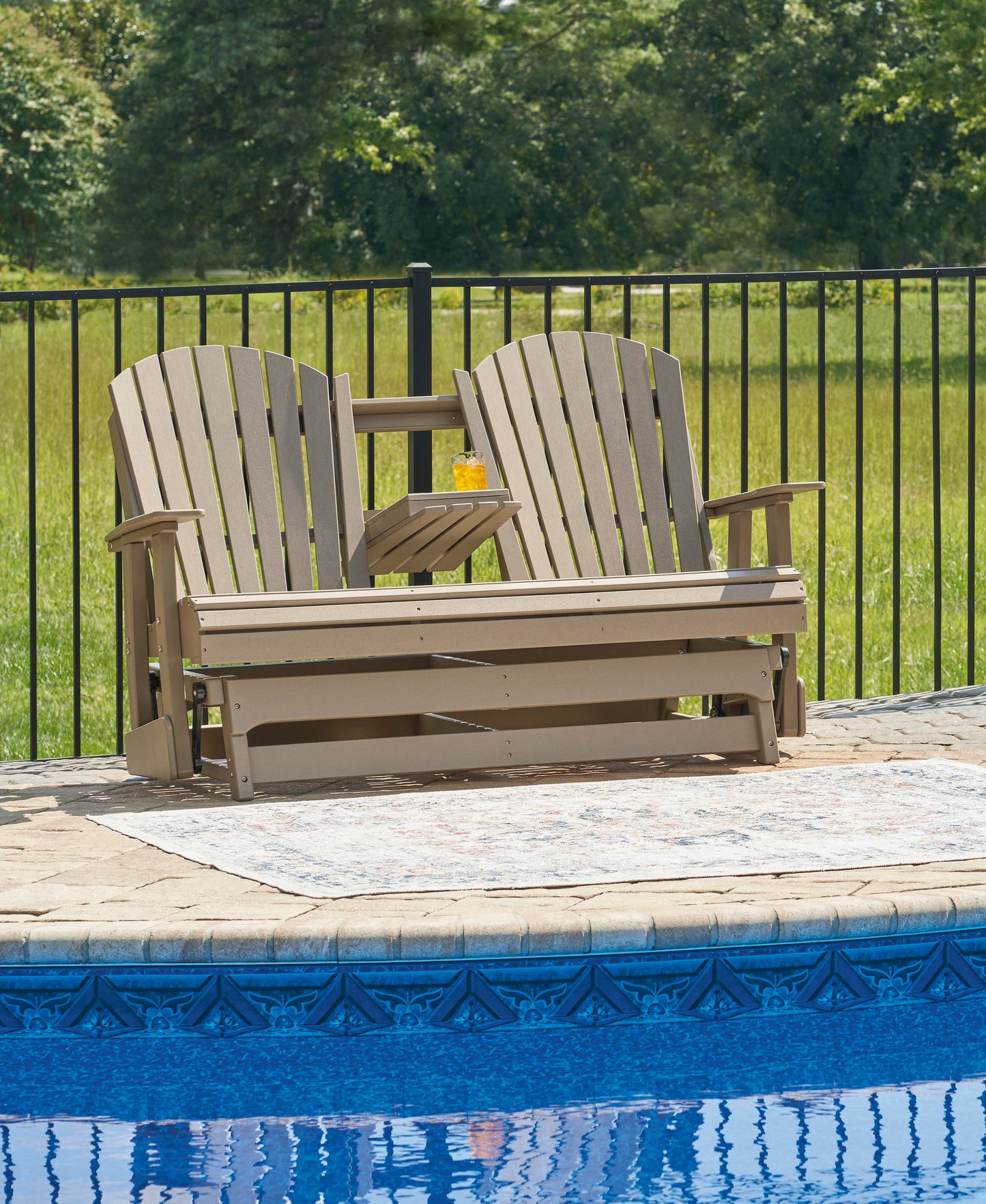 Hyland Wave Outdoor Glider Loveseat