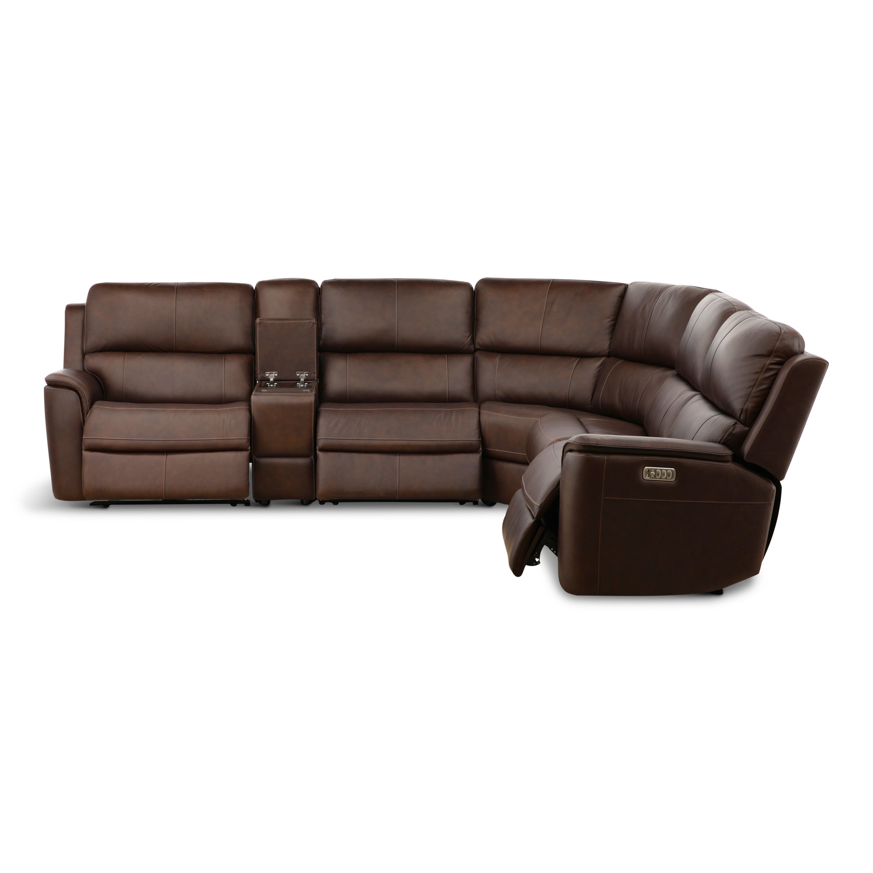 Flexsteel Karson 6-Piece Power Reclining Leather Sectional – Levin
