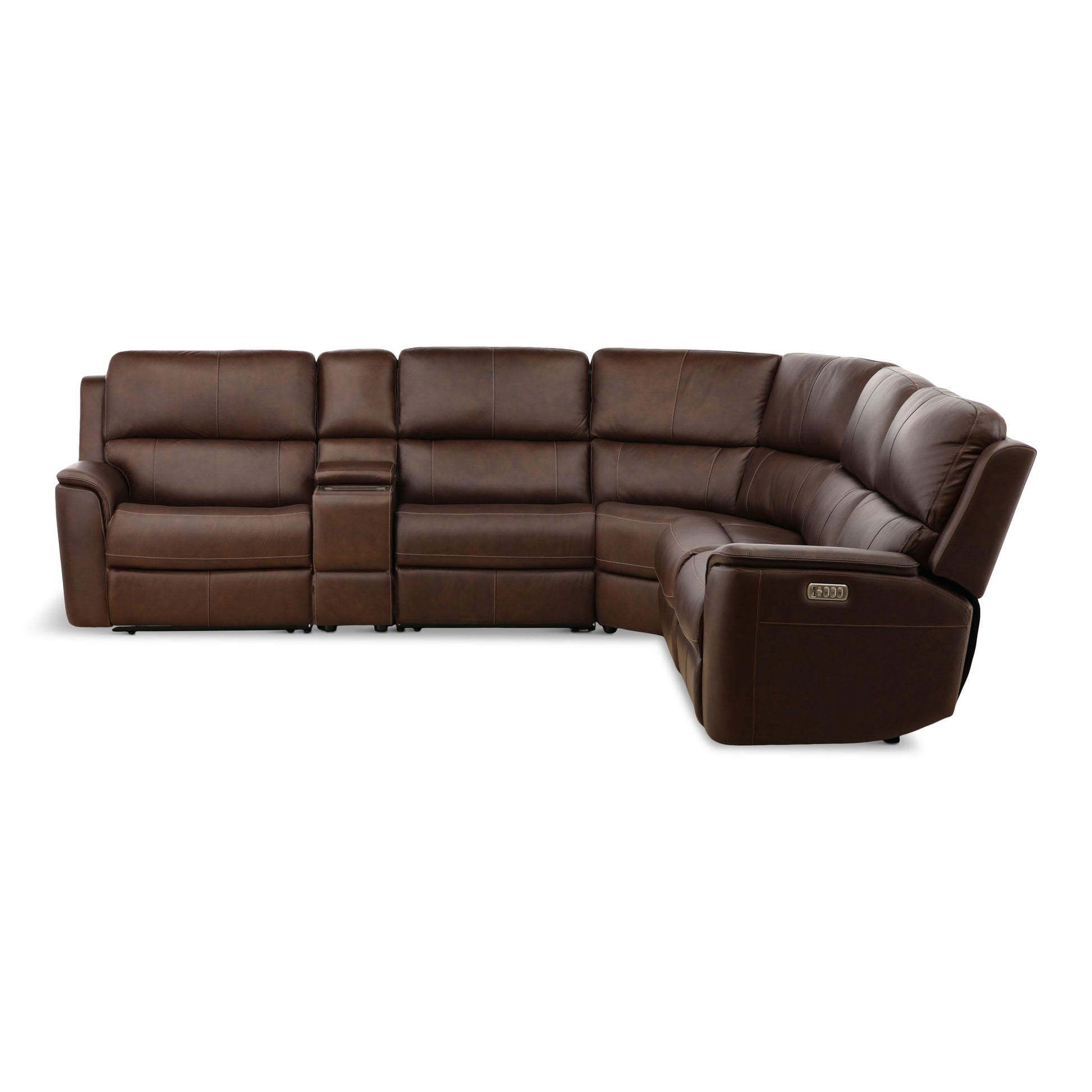 Flexsteel Karson 6-Piece Power Reclining Leather Sectional