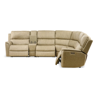 Flexsteel Karson 6-Piece Power Reclining Leather Sectional
