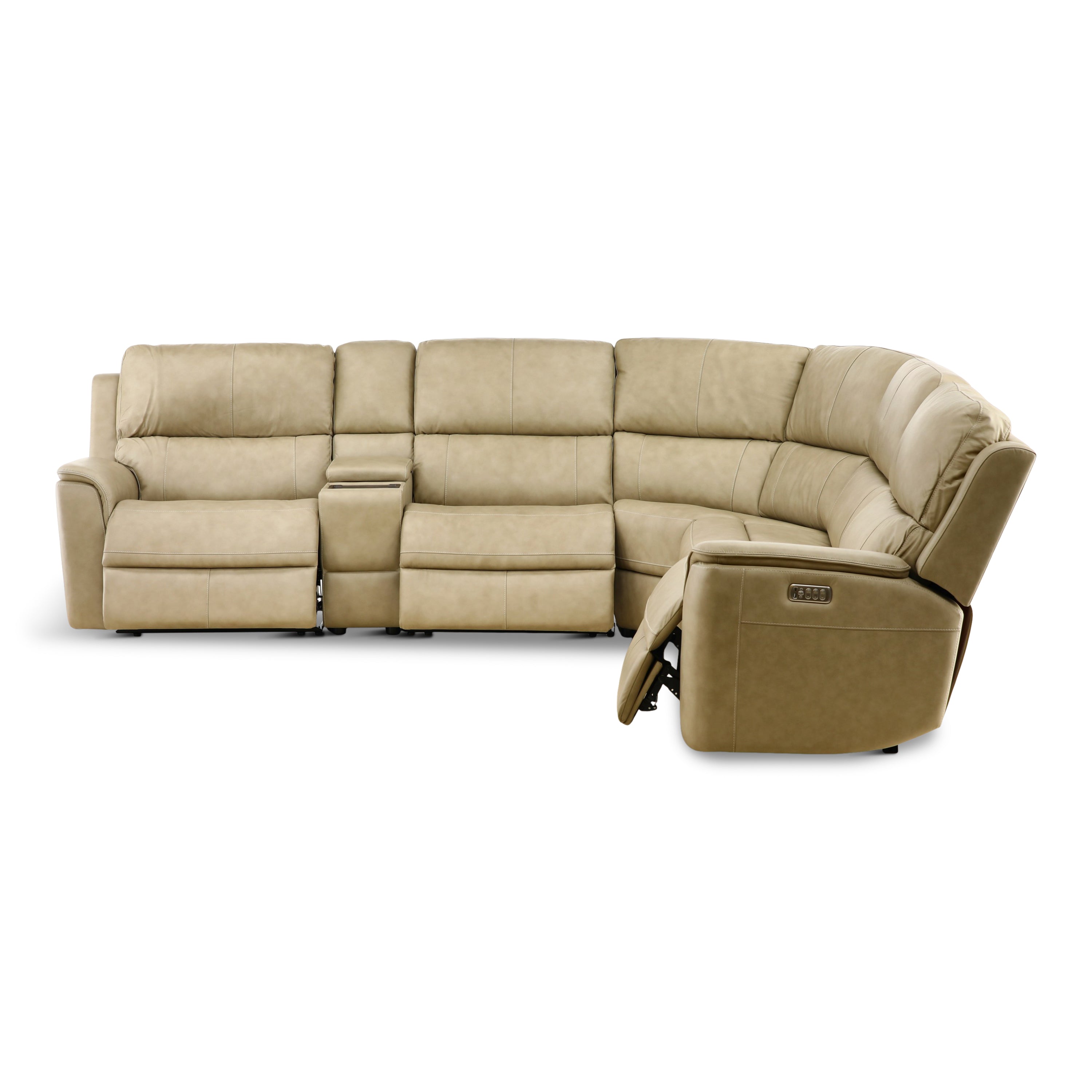 レオン Flexsteel Karson 6-Piece Power Reclining Leather Sectional – Levin