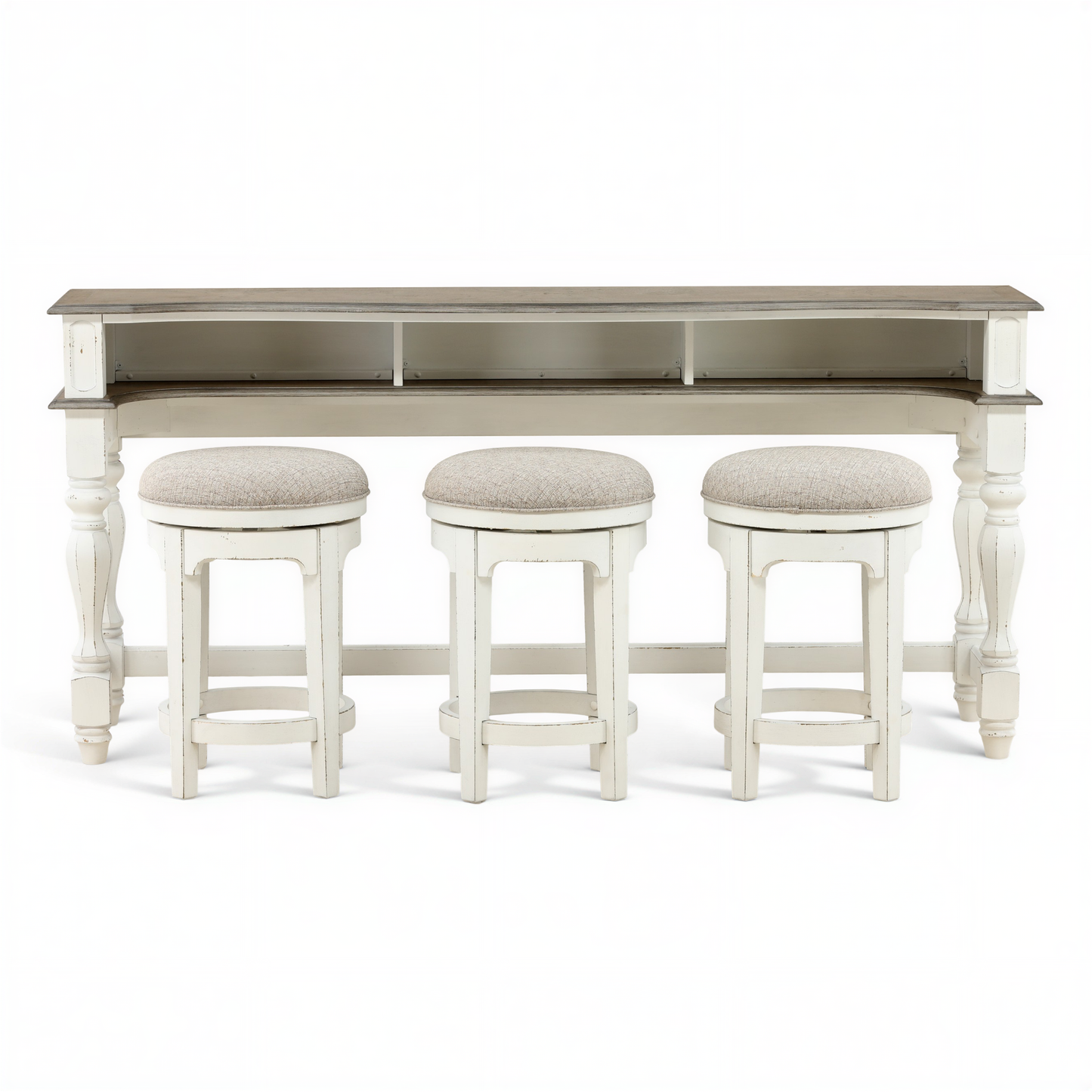 Della Console Bar Height Table and 3 Stools