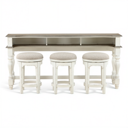 Della Console Bar Height Table and 3 Stools