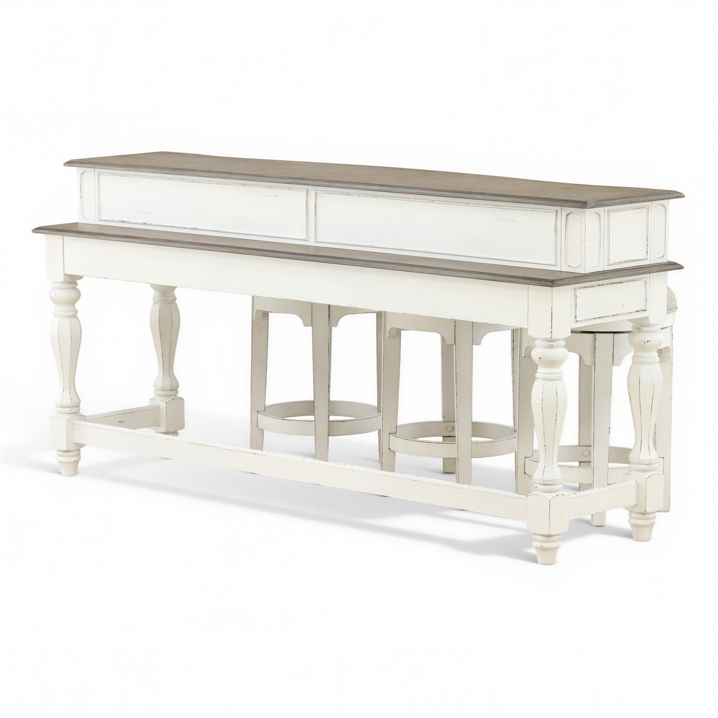 Della Console Bar Height Table and 3 Stools