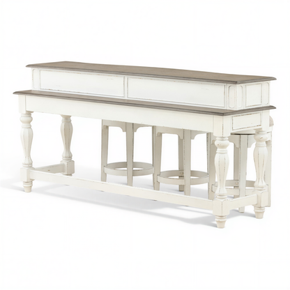 Della Console Bar Height Table and 3 Stools