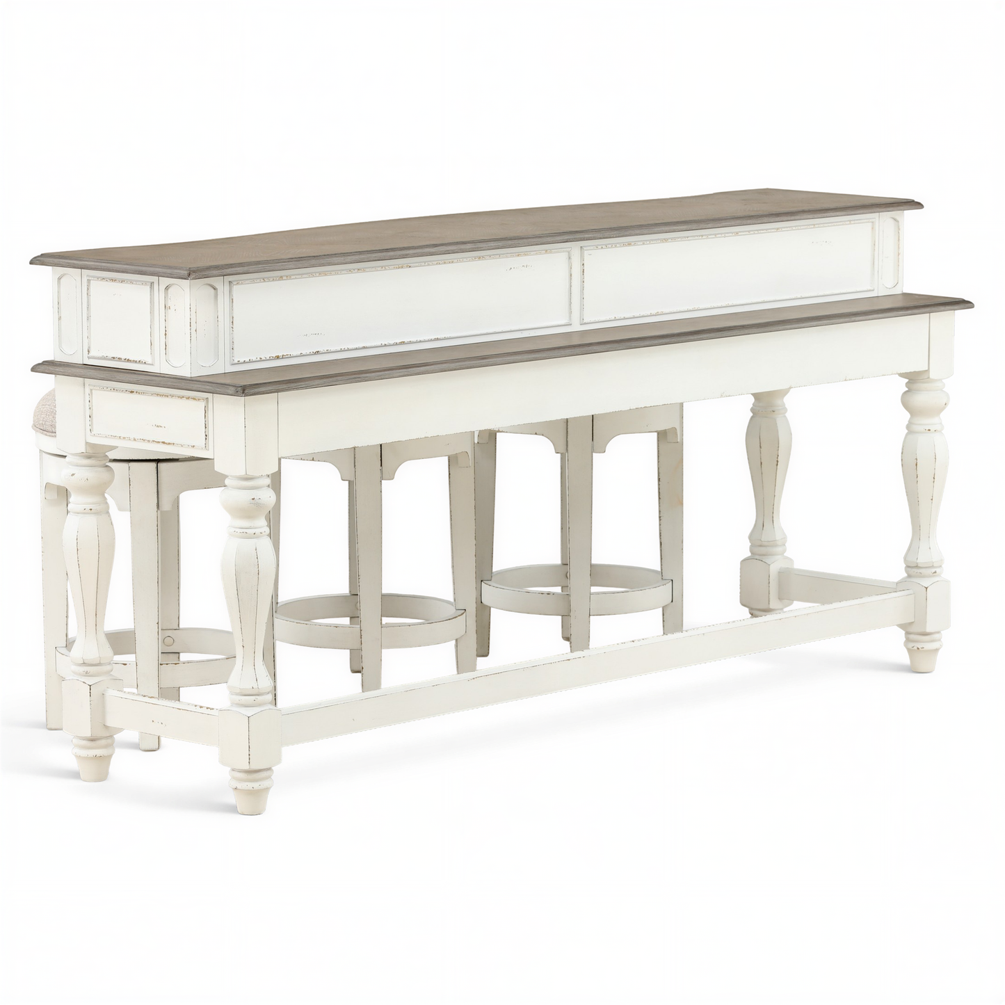 Della Console Bar Height Table and 3 Stools