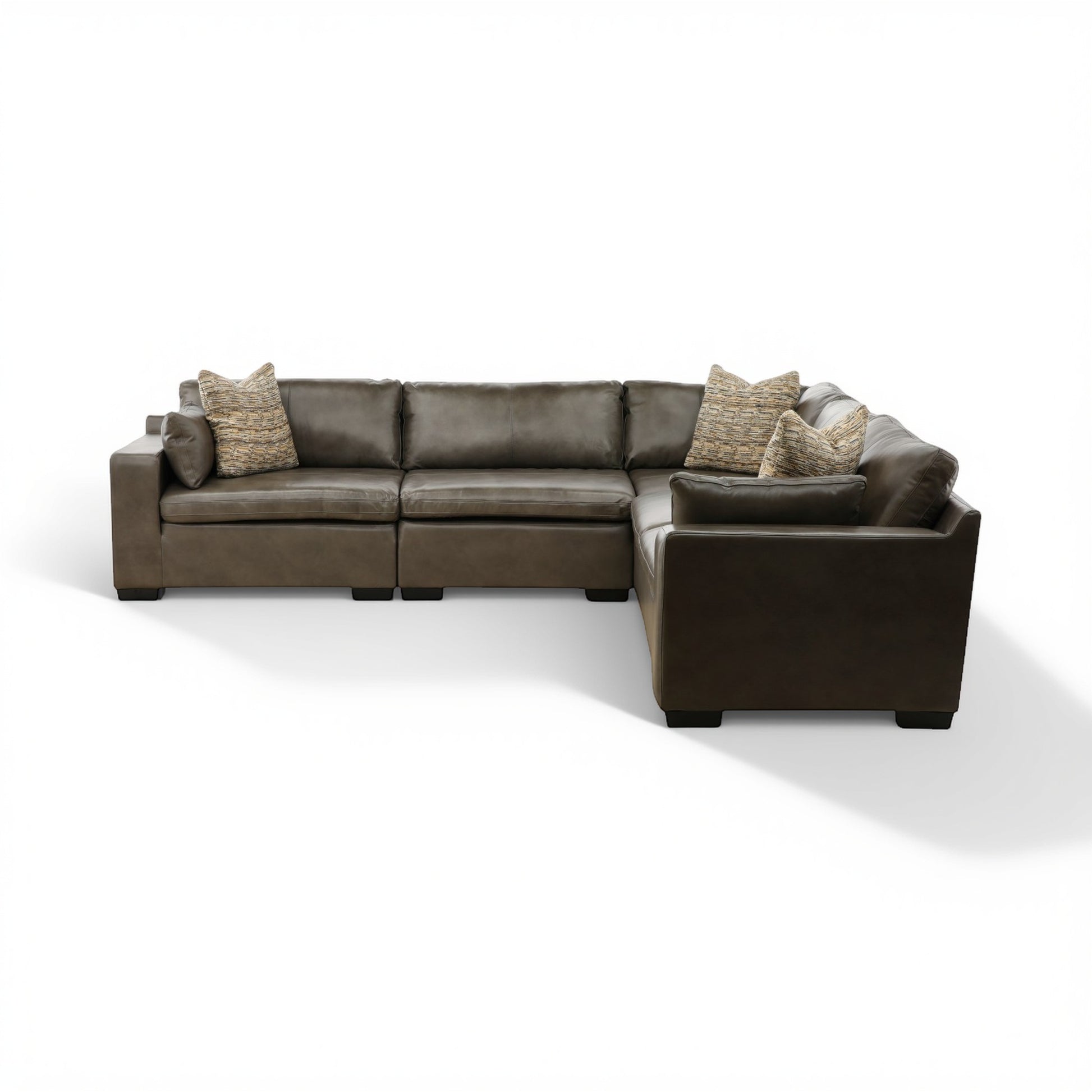 Amalfi 5-Piece Leather Modular Sectional