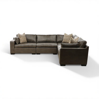 Amalfi 5-Piece Leather Modular Sectional