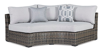 Harbor Court Curved Loveseat with Cushion