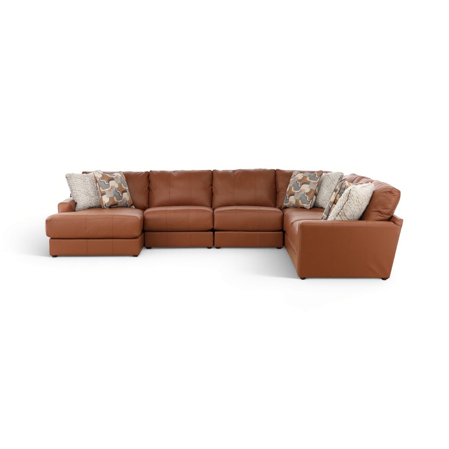 Marin 5-Piece Sectional Chaise Left-Facing Whiskey