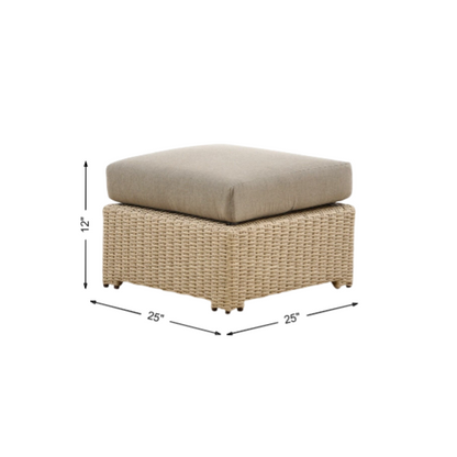 Sydney Outdoor Patio Ottoman w/cushion