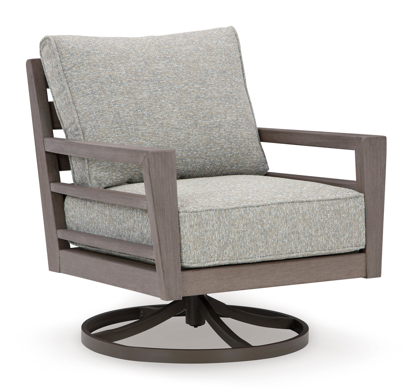 Ashley Hillside Barn Outdoor Patio Swivel Lounge Chair with Cushion